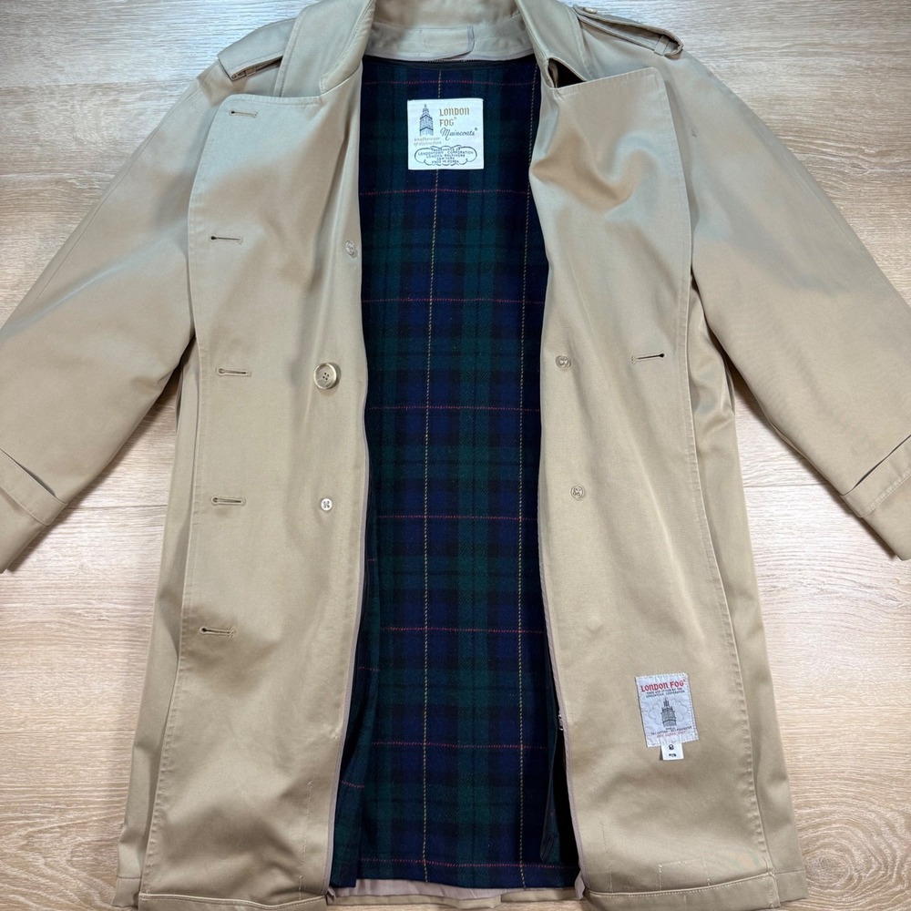 Vintage London Fog Trench Coat Women Size 8 Academia Chic Double Breasted Lined - Picture 9 of 15